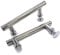 2 Stück Duschtürknopf Verchromtes Material Türknauf Dusche Glastür Duschtürgriffe Beidseitig Türknauf Dusche Glastür Duschtürgriff Lochabstand 145 mm für Duschtür Glastüren