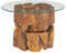 vidaXL End Side Couchtisch aus massivem Teak-Treibholz, 60 cm Durchmesser, Wohnzimmer-, Heimdekoration