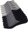 Ueither Calzini Fantasmini Uomo Sneaker Calze Taglio Basso Corti，Calze Invisibili in Cotone (Nero/Grigio (3 Paia Ogni),38-44)