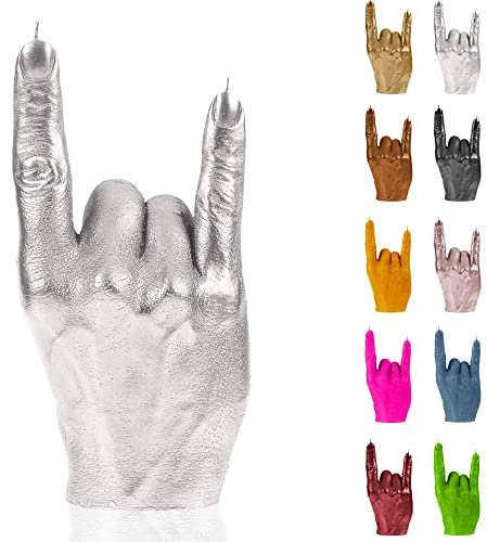 Candellana Hand RCK Kerze - Hand Figur - Coole Deko - Gothic Deko - Grunge Deko Kerze - Heavy Metal Deko - Grunge Room Decor - Büro Gadgets - Kerzen Deko - Lustige Kerze
