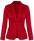 MINTLIMIT Giacca da donna casual da lavoro con tasche (rosso, taglia L)