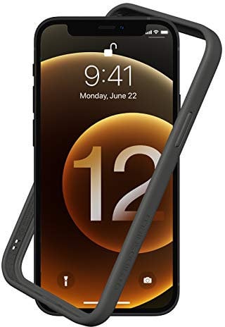 RHINOSHIELD Bumper Case compatible with [iPhone 12 Pro Max] | CrashGuard NX - Shock Absorbent Slim Design Protective Cover 3.5M / 11ft Drop Protection - Graphite