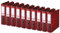 Esselte Standard, 10 x Ordner mit Hebel, bordeaux, Rücken 75 mm, A4, PP, 320280