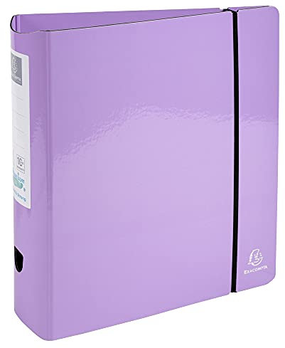 Exacompta 53768E Premium Ordner Exafile 2.0 runder Rücken 8 cm breit DIN A4 aufgeklebtes Rückenschild Prem´Touch Aquarel Malve Ringordner Aktenordner Briefordner Büroordner Plastikordner