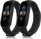 IMOT 2 Cinturino di ricambio in Silicone per Mi Band 5/ Mi Band 6/6 NFC e Amazfit Band 5 (Nero+nero)