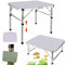 Lucn Table de camping pliante de 60 cm - Table de pique-nique portable et pliable pour extérieur et intérieur, jardin, balcon, marché, cuisine, table de travail, 2 hauteurs : 20 cm/56 cm, taille du