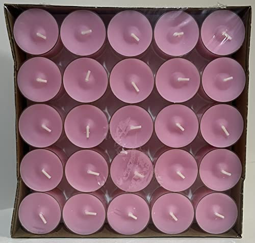 Løgum Kloster Lys Dänisch Nightlights, Teelichter 50er Box transparente Hülle Brenndauer +/- 8 Std. (Rosa 14)