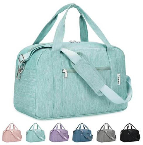 for Easyjet Cabin Bag 45X36X20 Underseat Travel Duffel Bag Holdall Tote with Wet Pocket Carry on Luggage Overnight for Women and Men 25L (Mint Green)
