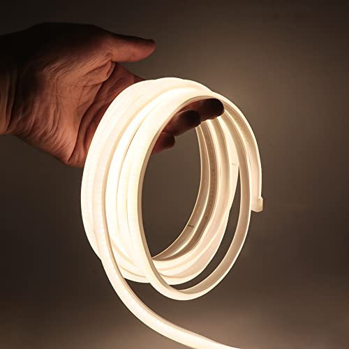 KISUFU 220V Flessibile Striscia LED COB con Dimmerabile 20m,Alta luminosità 288 LED/m, IP65 impermeabile,Luminoso Nastri LEDper armadio cucina casa fai da te camera da letto interni Decorazione