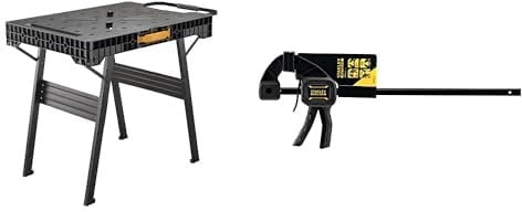 Stanley FatMax foldable workbench FMST1-75672 & FMHT0-83233 Handed Clamp, Black/Grey, 300 mm 45 kg Medium