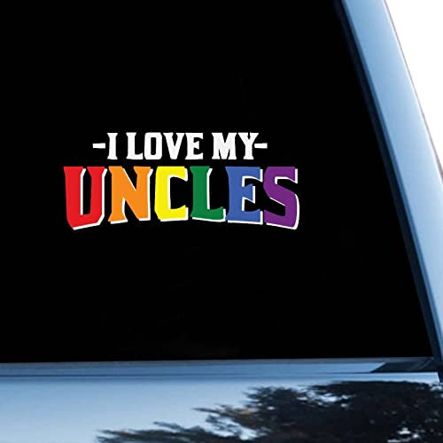 I Love My Uncle Lgbt Pride Sticker, LGBT Pride Vinly Decal for Cars Laptops, Windows, Walls, Fridge, Toilet And More,6 inch