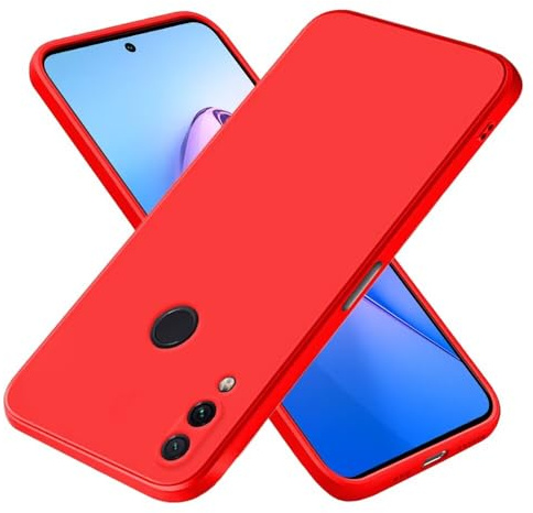 EASSGU Custodia per Redmi Note 7 (6.3 Inches), Cover Morbida in Silicone TPU - Rosso Cina