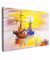 MuchoWow© Impression sur Toile Decoration Murale Peinture 120x80 cm Tableaux Decoratifs Muraux Déco Chambre Tableau Salon Bateau - Eau - Huile