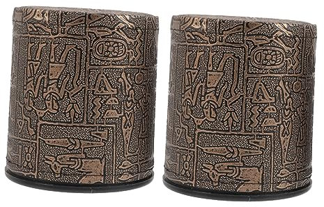 OATIPHO 2stücke Würfelbecher Mit Würfel Aus Leder Dekorativer Würfelbehälter Für Partys Und Brettspiele Praktischer Würfelhalter Für Indoor-Unterhaltung