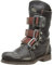 Stivali da Cowboy Western da Uomo Stivali da Combattimento da Moto Vintage Stivaletti con Fibbia con Borchie a Tubo Medio,Nero,43 EU