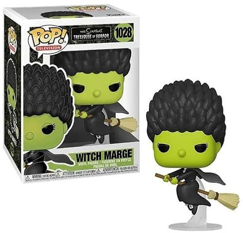 Funko Pop Treehouse of Horror S2 + Protector: The Simpsons Cartoon Pop! Animation Vinyl Figure (Bundled with ToyBop Box Protector Collector Case) (Witch Marge w/Broom)