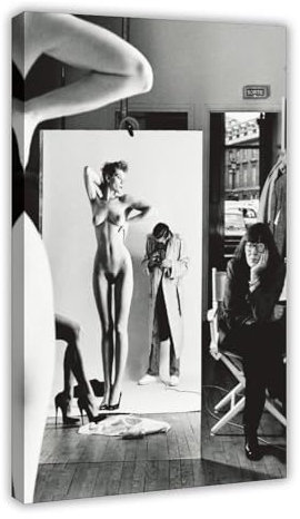 OWNPET Helmut Newton 13 Leinwand-Poster, Wandkunst, Dekordruck, Bild, Gemälde für Wohnzimmer, Schlafzimmer, Dekoration, Rahmenstil, 60 x 90 cm