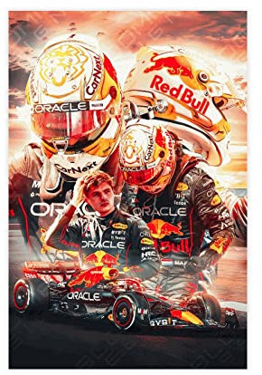 OakiTa World Formula 1 Driver Max Verstappen Poster 1 Leinwand Poster Wandkunst Dekor Druck Bild Gemälde für Wohnzimmer Schlafzimmer Dekoration ungerahmt 30 x 45 cm