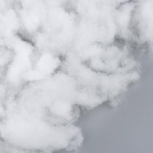MyKeyHome Ovatta Per Imbottitura, Fibra di Silicone Cava, 100% Poliestere, Riempimento Cuscini, Peluche, Bricolage, ecc.. (500, Grammi)