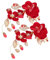 FRCOLOR Barrettes à cheveux à fleurs rouges, épingles à cheveux de mariée à fleurs roses, accessoires de coiffure de mariée en perles, pour femmes et filles, pour soirées, bals de