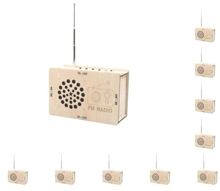 10er-Set DIY FM Radio Modell Lehrhilfen Montage 3D Puzzle für Teenager, Kinder, Jungen und Mädchen