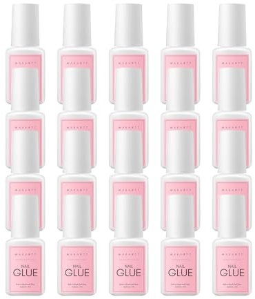 Makartt Nagelkleber Für Kunstnägel Extra Starker, 20 Stück 7 ml Acryl Nail Glue Für Künstliche Nägel, Nagelspitzen Oder Reparierte Nägel, Langanhaltender