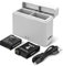 DUEQID Battery Charger for DJI Action 3/4/5Pro, Charges 2 Batteries, Battery Charging Case for Action3/4/5 Pro, Osmo Action 4/5 Pro, 17.6V DC Output