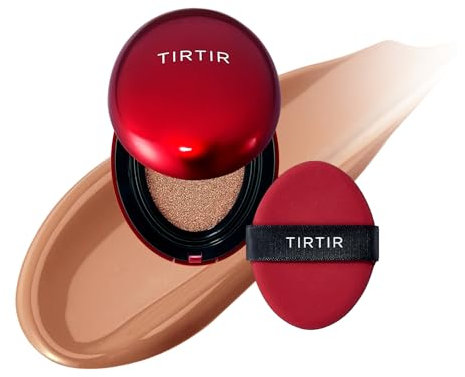 TIRTIR Mask Fit Rote Kissengrundierung (34C Bernsteinfarben, Mini-Größe, 0.15 Fl Oz)