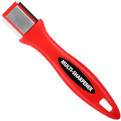 SUCA Blade Sharpener for Garden Tools, 4 in 1, Grass Cutter Sharpener, Pruning Shears, Axes, Machetes, Hedge, Scissors, Knives