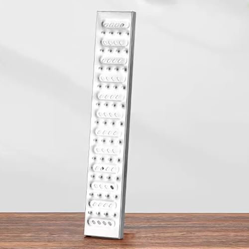 Canaleta Desague con Rejilla Cubierta de Drenaje Exterior de Metal Extra Estrecha, Rejilla de Drenaje con Aberturas Distribuidas Uniformemente, Rejilla de Drenaje de Canal para Jardín, Baño, Cocina(W1