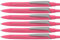 Schneider 131929 Reco Neon Edition Kugelschreiber (aus recyceltem Kunststoff, ausgezeichnet mit Der blaue Engel, Schreibfarbe: blau) neon pink, 6 Stück