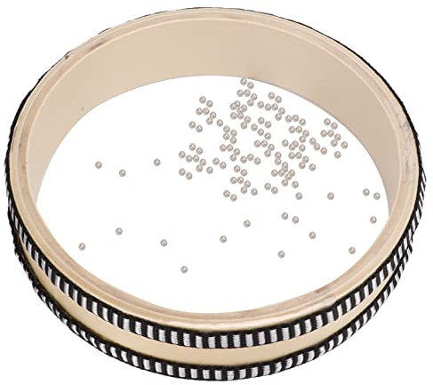 Ocean Drum, Maple Wave Bead Percussion Drum mit Metallperlen Kindermusikinstrument Zur Musikalischen Potentialentwicklung