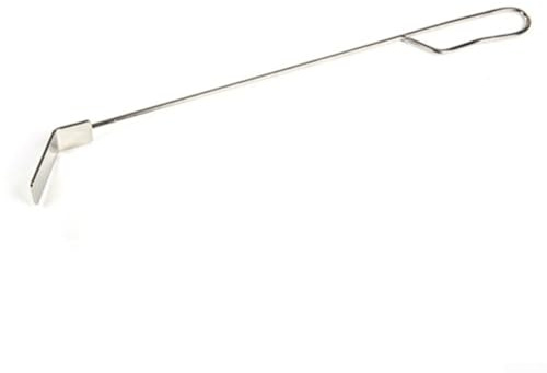Zilimontt Outil de retrait de cendres, râteau à cendres en acier inoxydable pour barbecue Kamado Joe Classic Grill à charbon de bois, râteau à cendres en acier pour barbecue, tisonnier