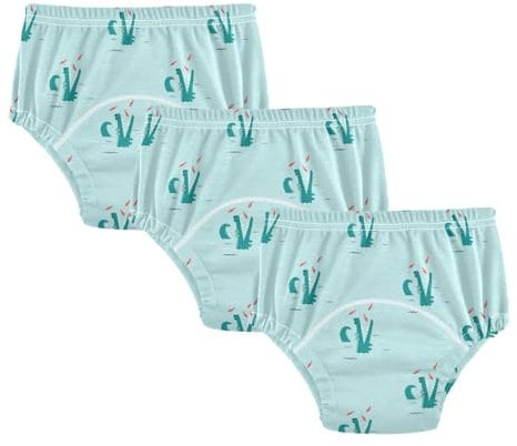 Töpfchentrainingshose für kleine Mädchen, weiche Baumwolle, Nacht, Töpfchentraining, Unterwäsche, Slip für Säuglinge, 5T, Krokodil