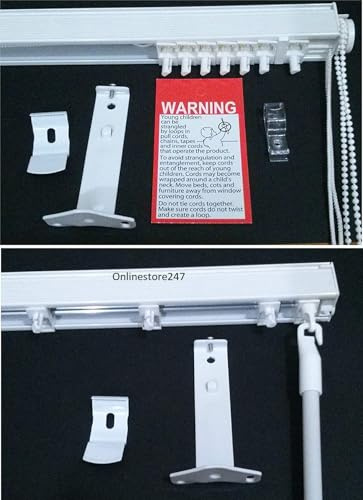 BlindCreations Vertical Blind Headrail Track, 89mm, Made to Measure, Child Safe, UK Made (Upto 193cm)