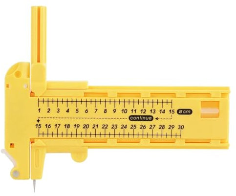 Sctecoau Kreisschneider für Papier, Karton, Gummi, Leder, Basteln mit Sicherheitsabdeckung, Gelb