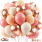 YianHien 60Pcs Rose Gold Balloons, 12 Inch Metallic Pink Birthday Balloons for Women & Girls, Party Balloon for Birthday, Bridal Baby Showers, Wedding, Engagement and Proposal Party Decorations