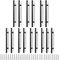 huipinghu 15-Pack 160mm Matt Black Cabinet Handles | Vintage Industrial Kitchen Handles | Rust-Proof Zinc Alloy - Easy Install for Kitchen Cabinets, Wardrobes & Drawers (160mm)