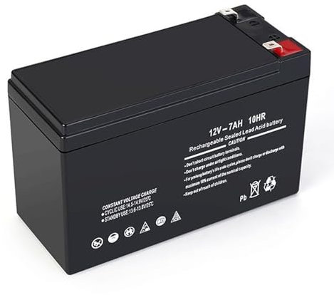 WILLQ Batería de Plomo-ácido SLA 12V 7Ah Recargable para alarmas de Seguridad, protección contra Incendios, Puertas de Garaje, Motos de Cross eléctricas y Accesorios Repuesto