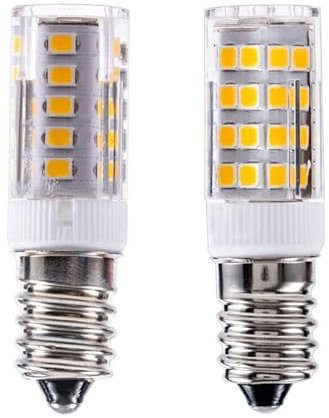 Annlpoy 2pcs bombilla led e14, bombilla led e14 luz fria,5W Equivalente a Halógena de 50W, 550 Lúmenes, Blanco Frío 6000K, No Regulable,para Electrodomésticos y Lámparas, Base Estándar E14