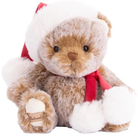 Bukowski Teddybär Cute Tomtenisse braun 15 cm mit Weihnachtsmütze Plüschteddybär