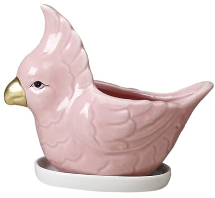 Lurrose Kreativer Keramik Blumentopf 1 Satz Rosa für Sukkulenten | Garten Deko und Heimgarten, als Pflanzgefäß für Einzelpflanze, aus Keramik