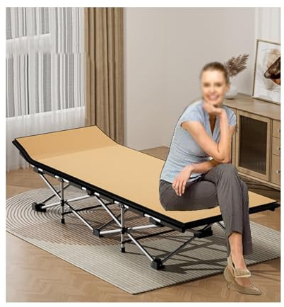 HUFIREHU Feldbett Daybed GäStebett Klappbar Feldbett Klappbar Campingbett Feldbett Mit Matratze Camping Matratze Wandklappbett Geeignet FüR BüRoarbeit Und Nickerchen(Cooling mat,190 * 80cm)