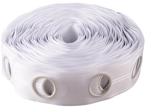 Nastro per tende, 10 metri/10, 9 iarde 80 fori Nastro per aste per tende con anelli per occhielli rotondi, dritto e liscio, resistente all'usura, per tendaggi per finestre di casa Cucito fai-da-te