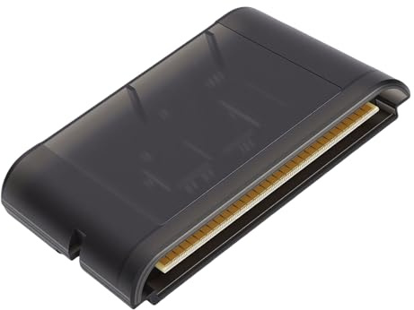 PUSOKEI Carte de Jeu 4000 en 1 pour Console Rétro Mega Drive, Cassette de Jeux MD avec Carte TF Intégrée de 8 Go, Pause Instantanée, Compatible avec Mega Drive, Master System et J (Noir translucide)