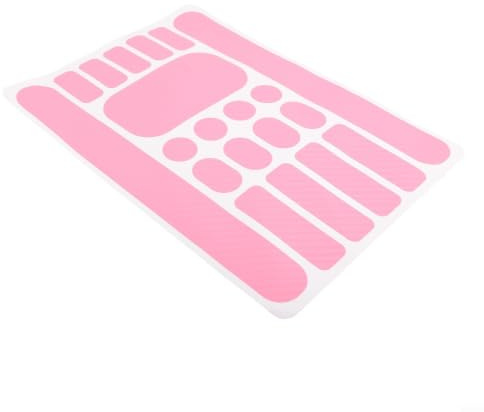 Caswynlife Bicycle Frame Protector Stickers Anti-Scratch Film Carbon Pattern PVC Chain Stay Guard Decals, For MTB Road Bike Down Tube Fork Protection(pink)