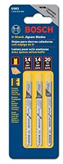 Bosch U503 3-Piece Assortment U-Shank Jig Saw Blade Set for Laminate Flooring