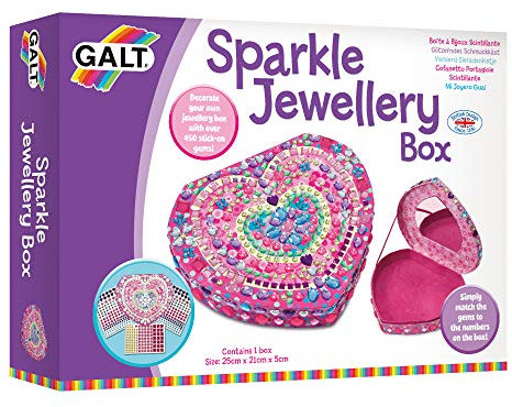 Galt Toys, Sparkle Jewellery Box, Kids' Craft Kits, Ages 6 Years Plus