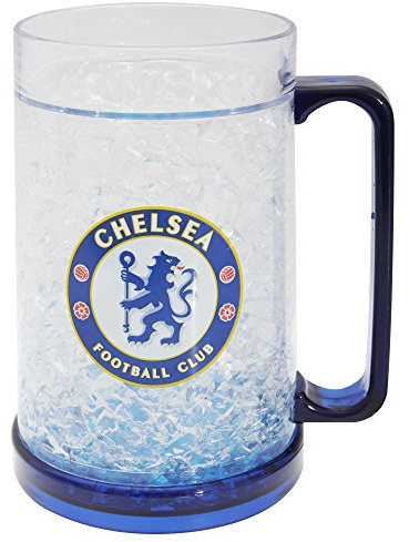 Chelsea FC Official Football Crest Freezer Mug (One Size) (Clear/Blue)