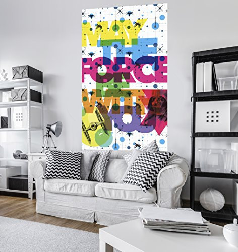 Komar VD-030Pop Neon Geometrics Vader Papier peint Star Wars – Multicolore